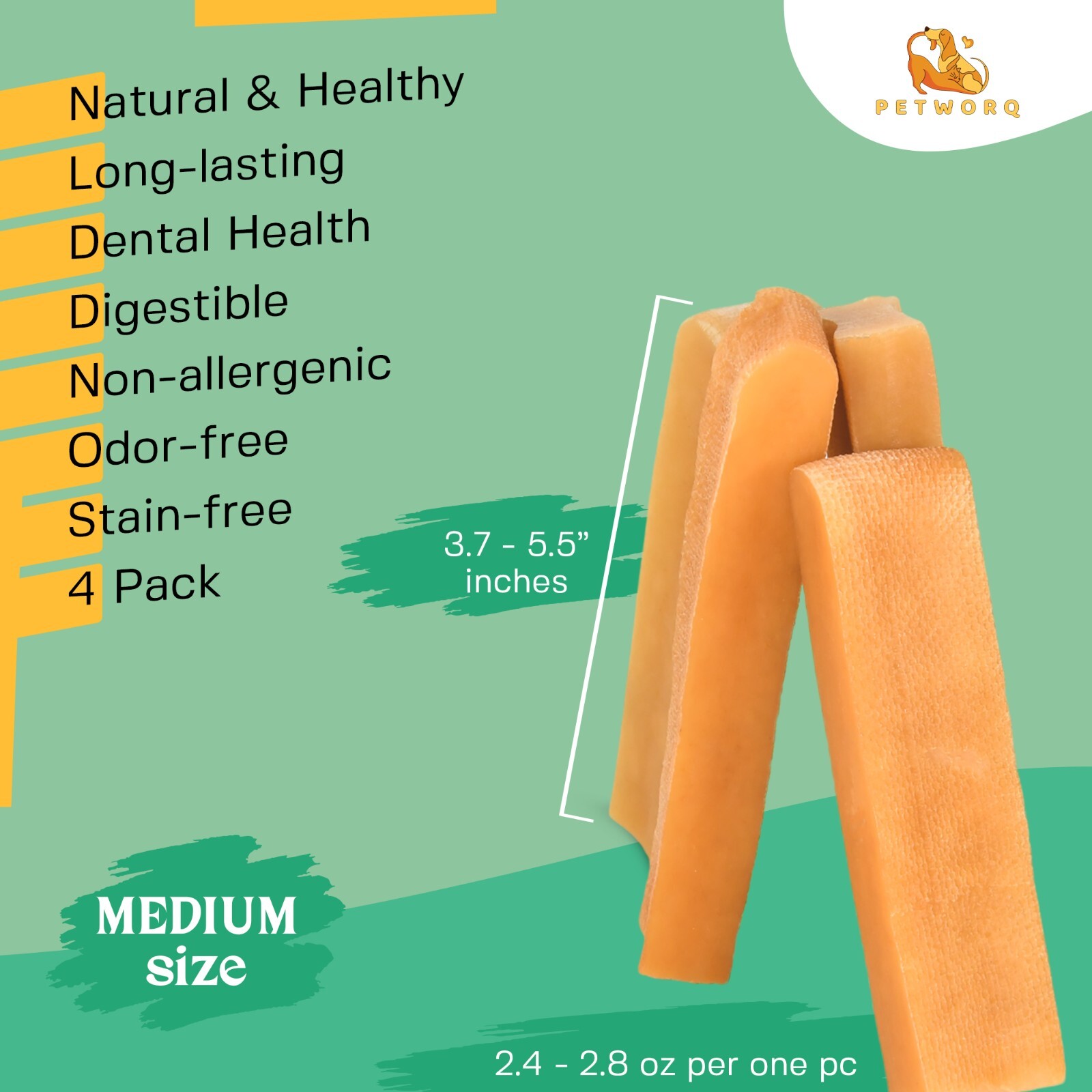 Himalayan Yak chees Dog Chews Yak Milk Cheese Treats – Choices Of Multiple Sizes