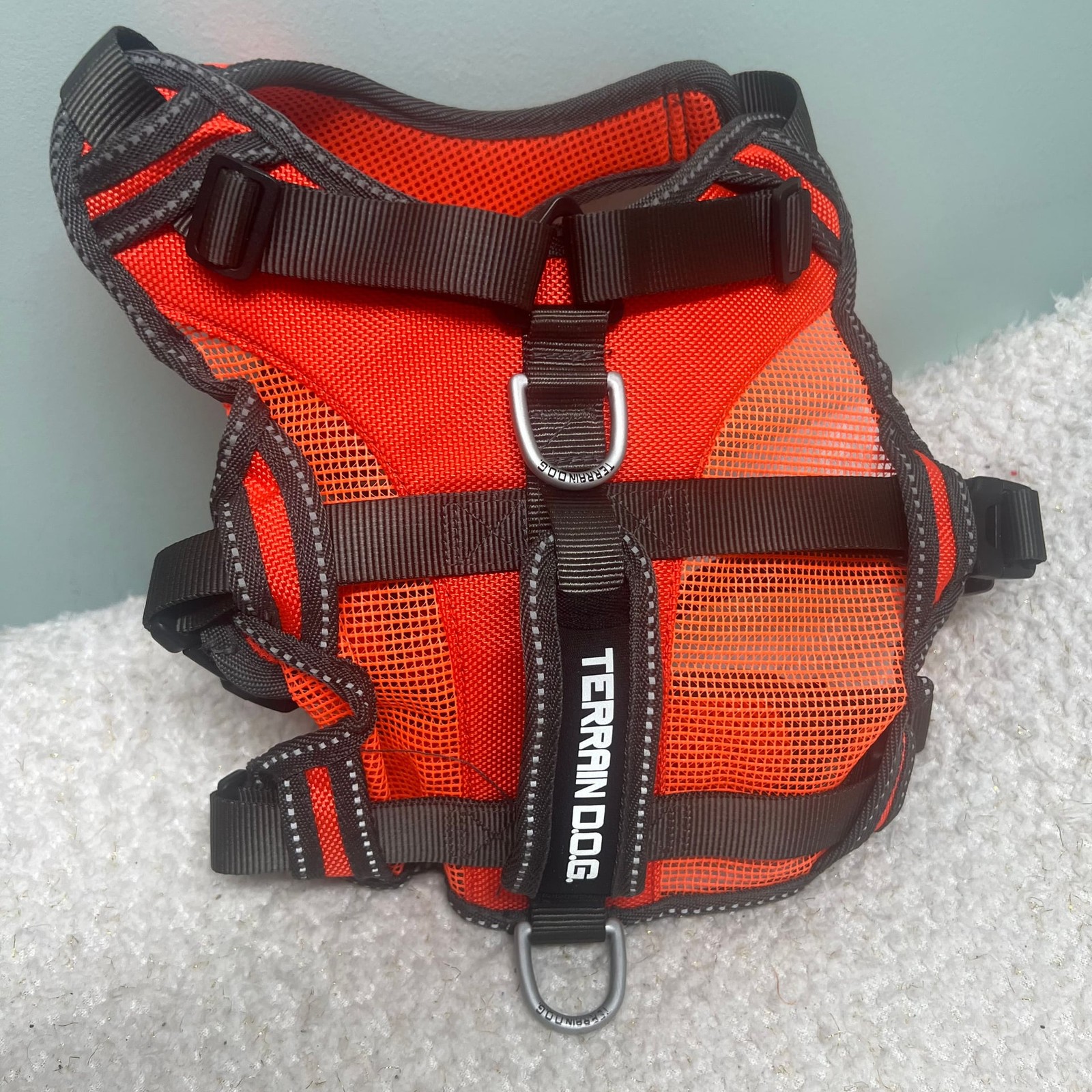 Terrain D.O.G. High-Vis Dog Harness – Orange SIZE Medium Dog Harness
