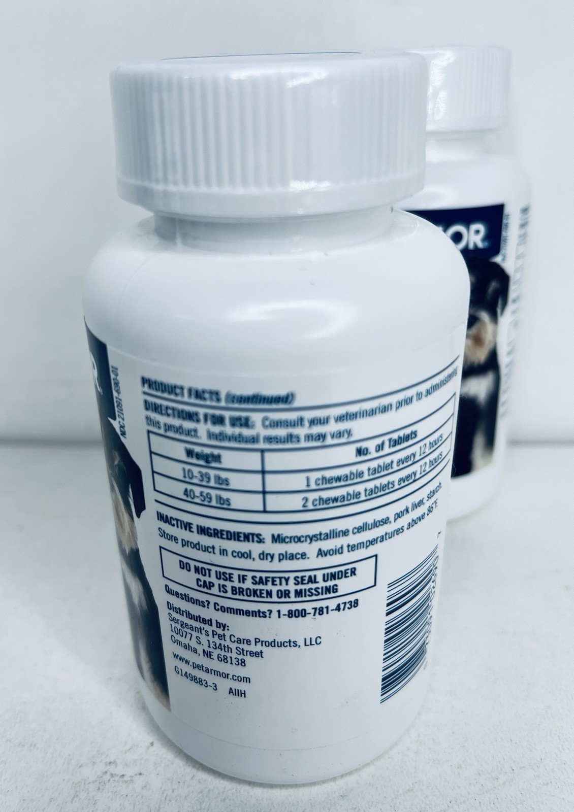 PetArmor Aspirin Hip & Joint Pain Relief Chewable Tablet S-M Dogs 75ct 2 Pk