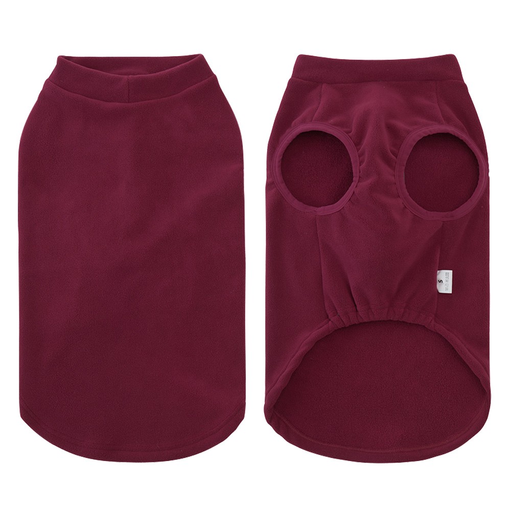 Warm Dog Sweater with Fleece Lining Winter Pet Jacket Soft Pullover Adjustable