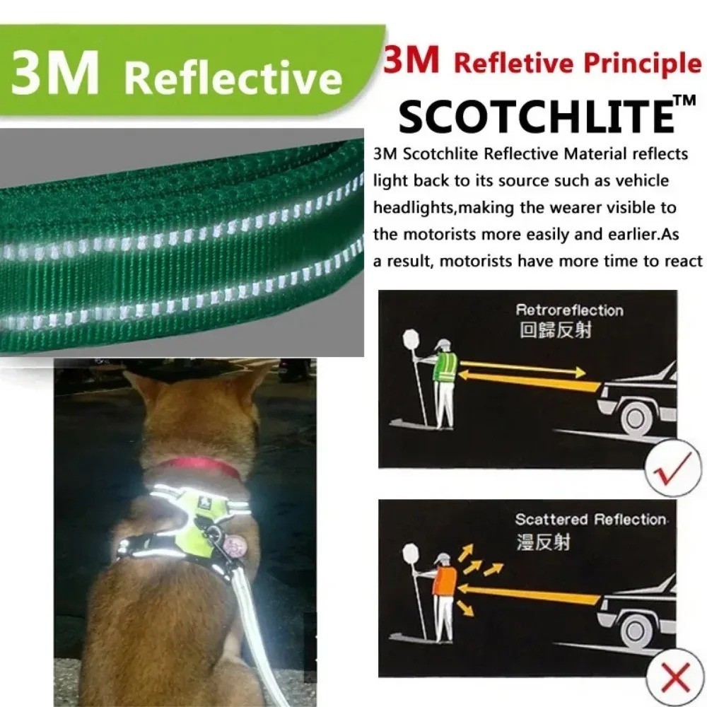 rabbitgoo Dog Harness with 2 Leash Clips No-Pull Reflective Vest for Large Dogs