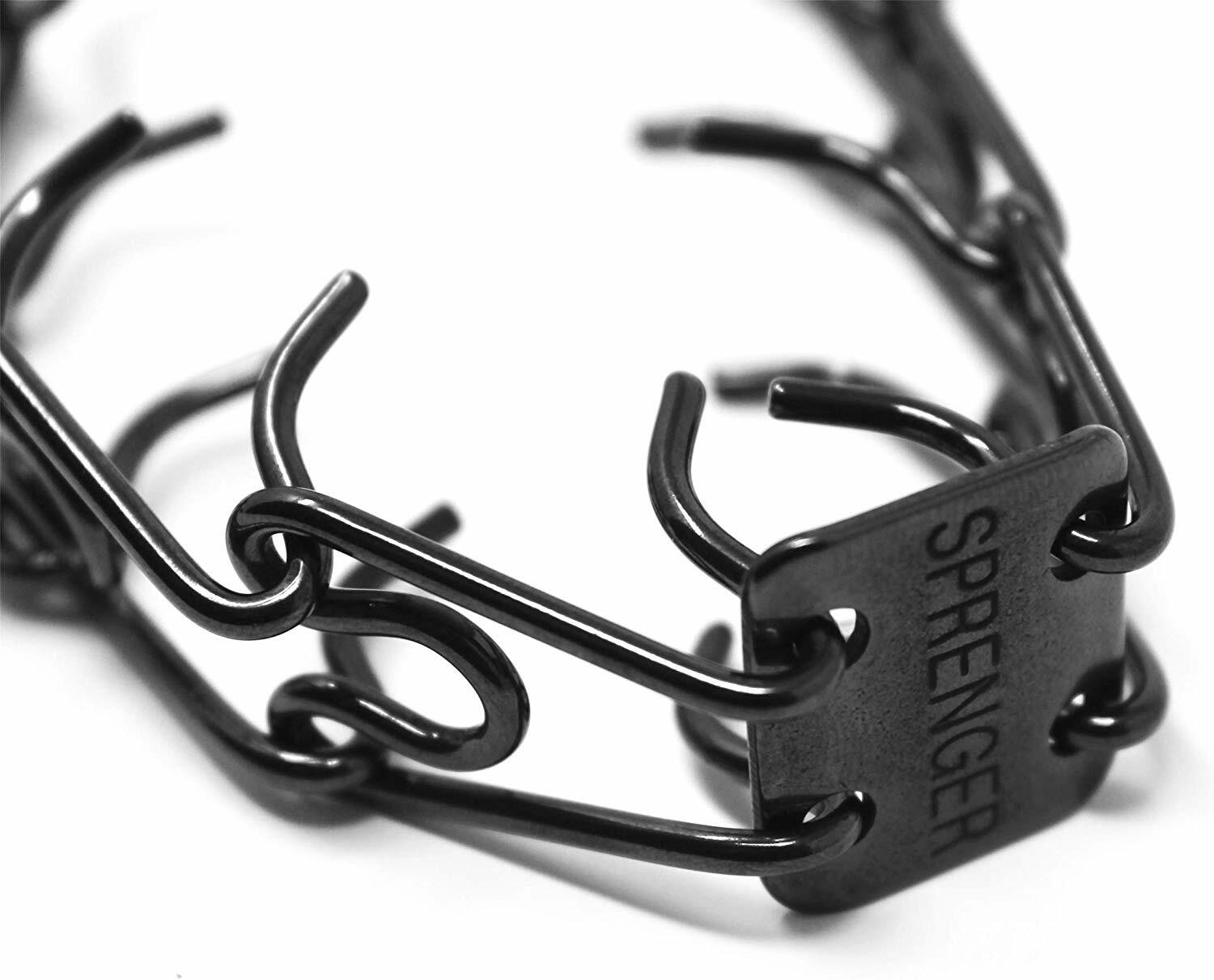 Herm Sprenger Black Stainless Steel Prong Dog Training Collar Ultra-Plus