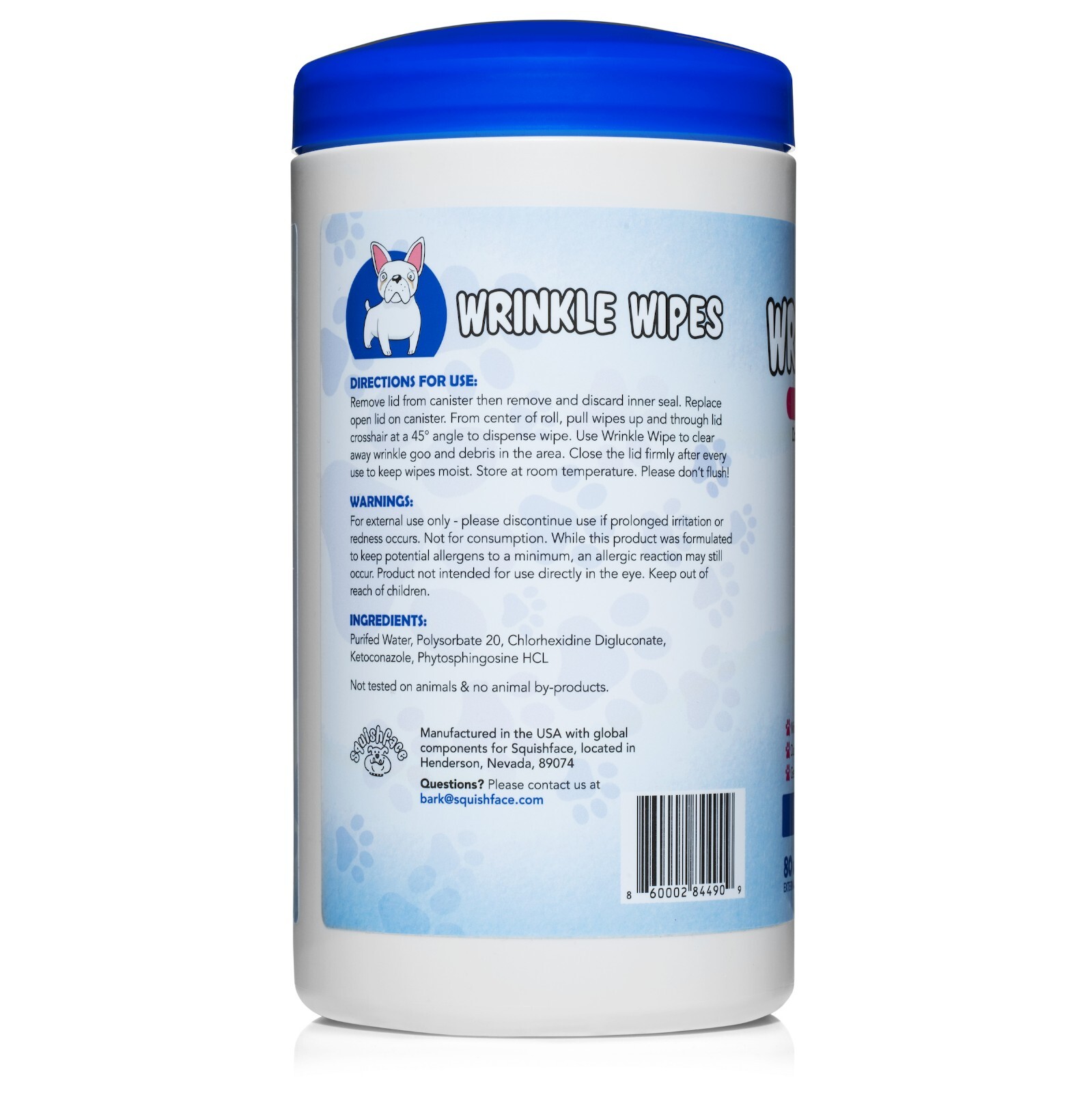 Squishface Wrinkle Wipes + Wrinkle Paste Bundle – Cleans & Protects Dog Wrinkles