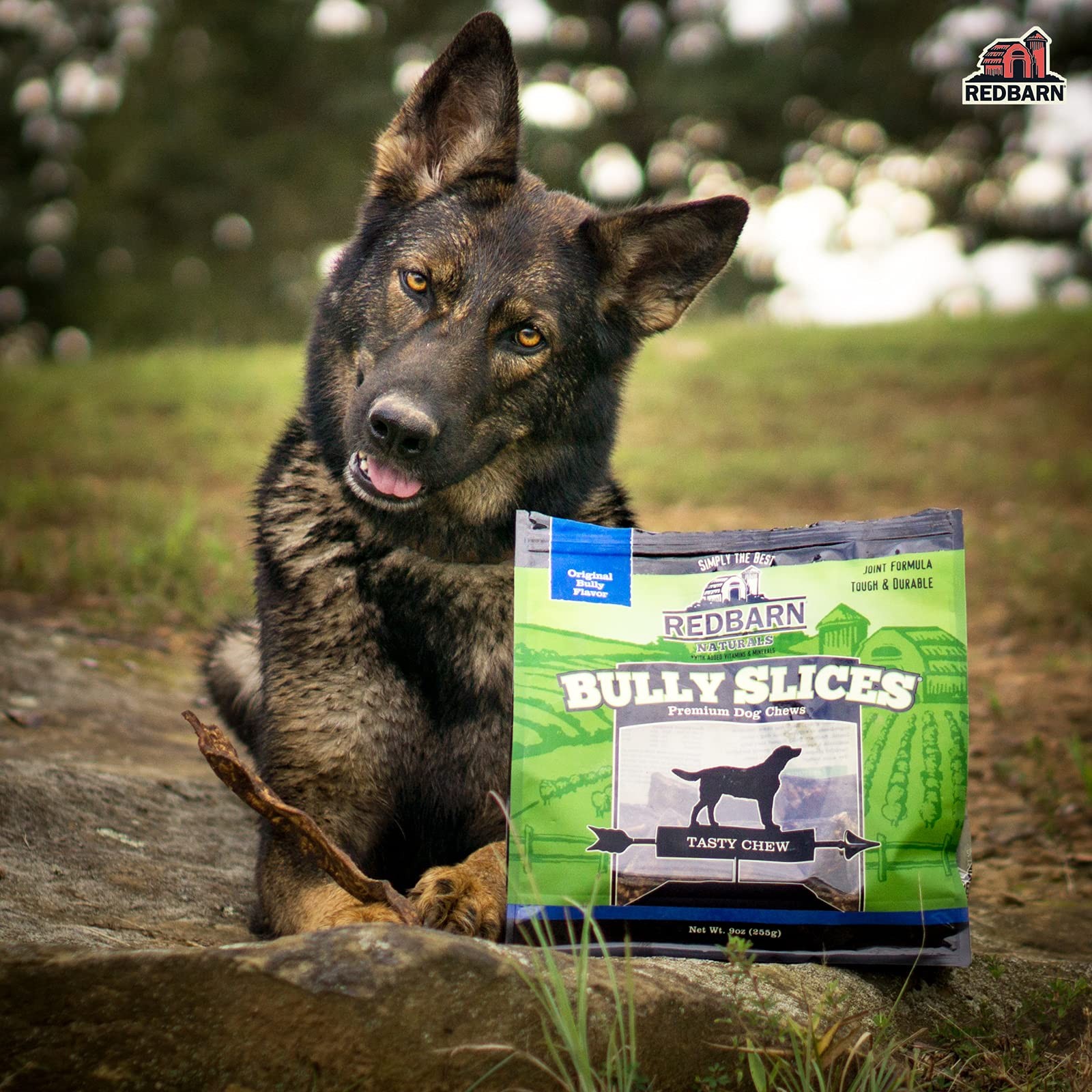 Redbarn Natural Dog Treats 9 Ounce Bully Gravy Coated Chews Pack of 3