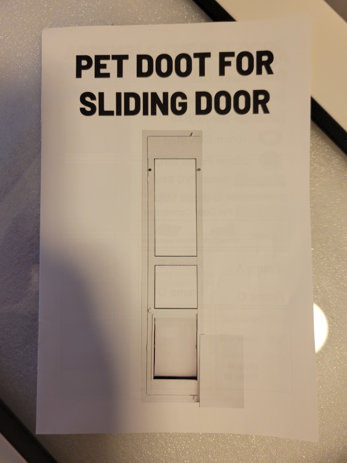 Sliding Glass Dog Door Adjustable Patio Pet Door MEDIUM High Locking 91.1″-96.2″