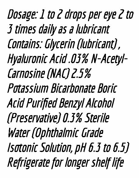 Cataract Eye Drops 2.5% NAC with Hyaluronic Acid 15ml Vial 2 pack!