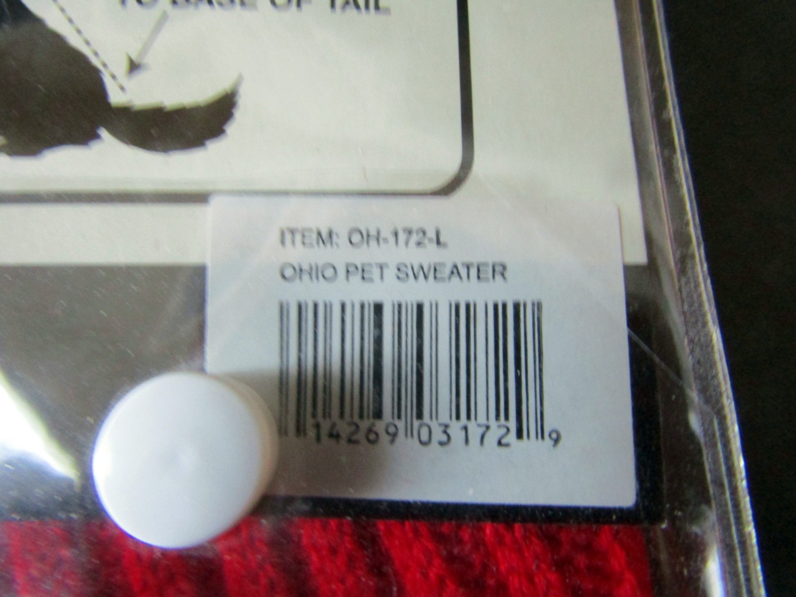 New Pets First College Red and White Ohio State Pet Sweater Size Xtra Small