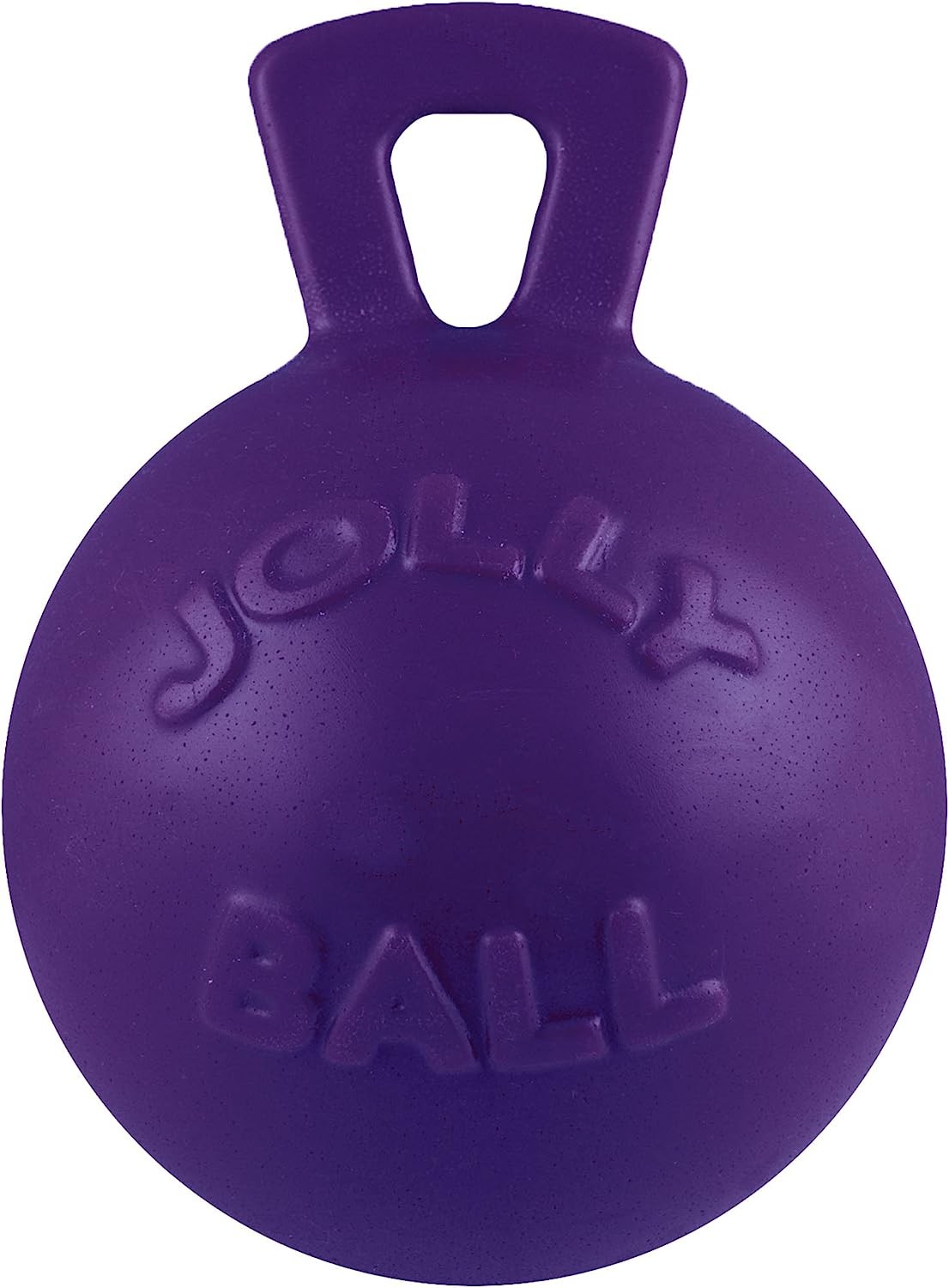 Jolly Pets Tug-n-Toss Heavy Duty Ball with Handle 8 Inches Purple Large Dog Toy