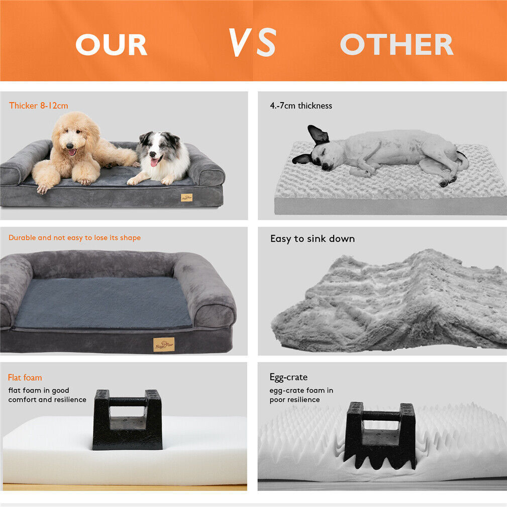 Jumbo XXXL Calming Dog Bed Orthopaedic Sofa Waterproof Washable Cover Plush Mat