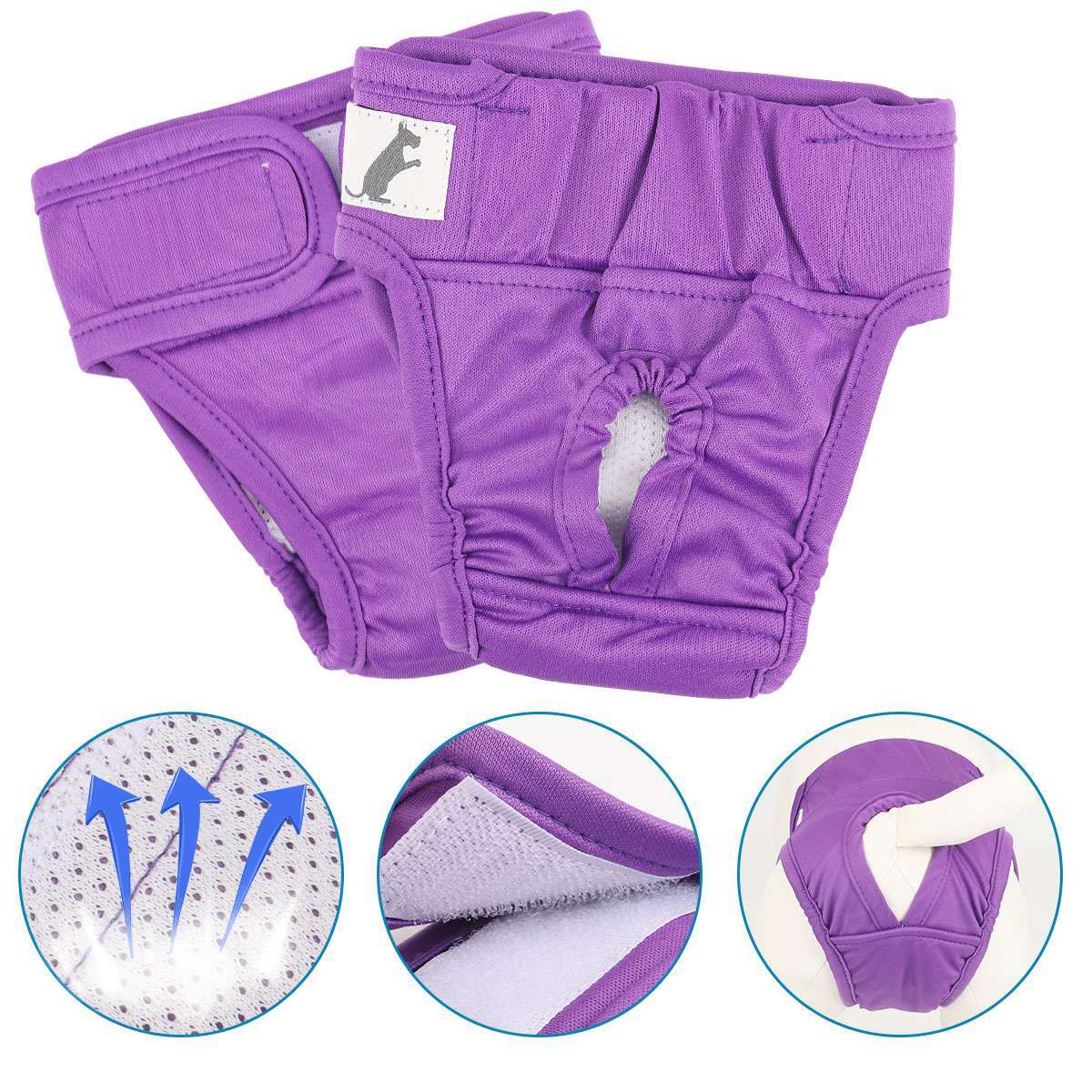 3PACK Female Dog Diapers Cat Waterproof Leak Proof Washable Reusable S M L 2XL