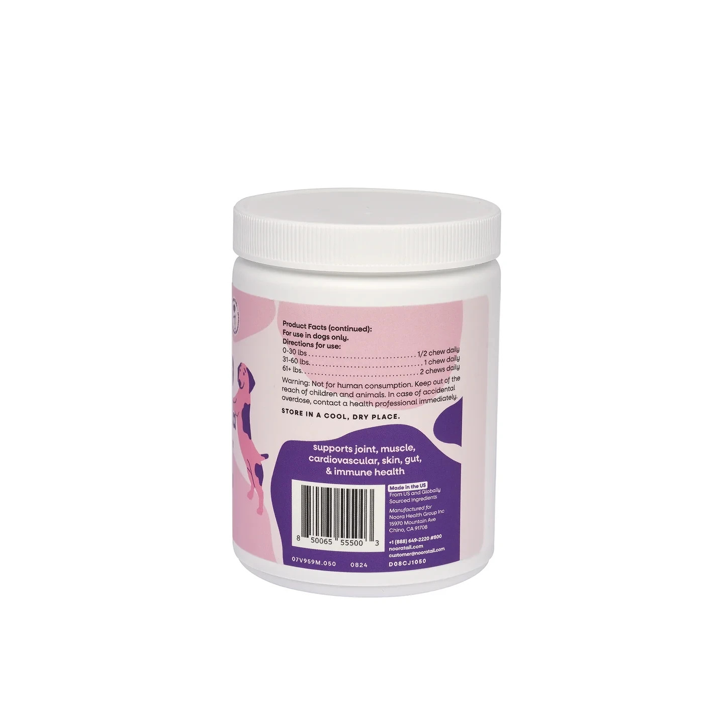 Noora 8-in-1 Dog Supplement Chews for Joints Heart Immune Skin Digestive Health