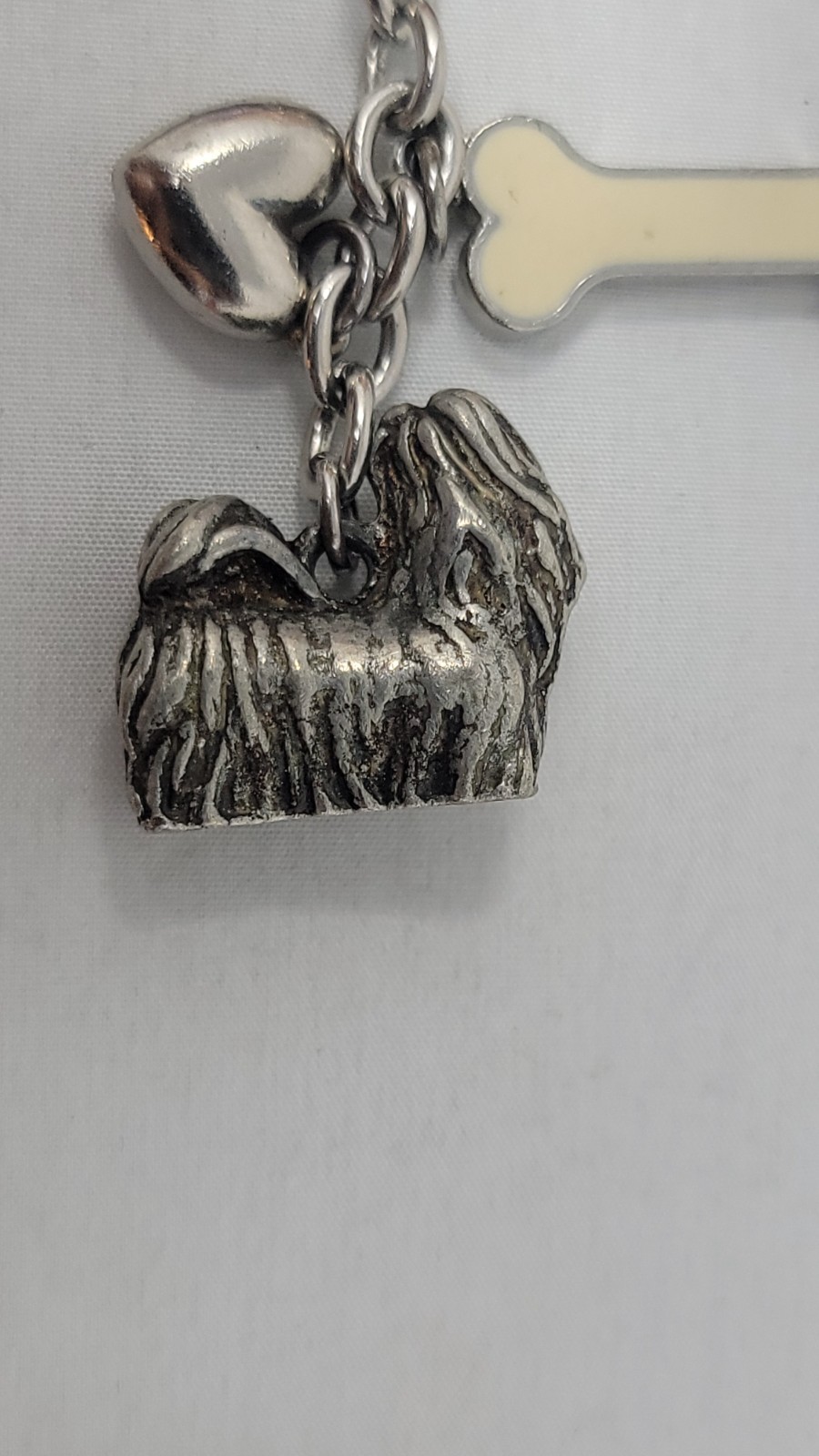 Dog Charm Key Chain, Bone, Best in Show, Dog Bowl Love My Dog Shih Tzu Preowned.