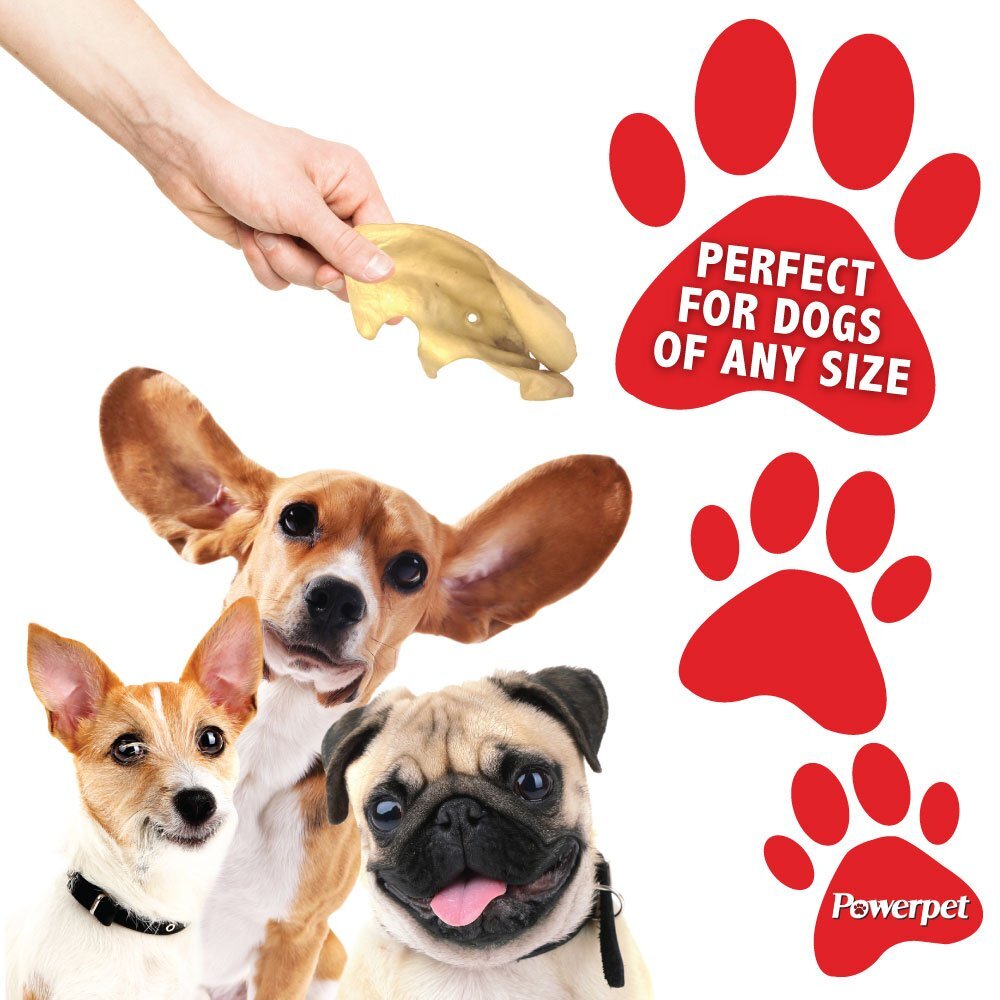 All Natural Beef Cow Ears DOG Treats in bulk SMOKED Flavor