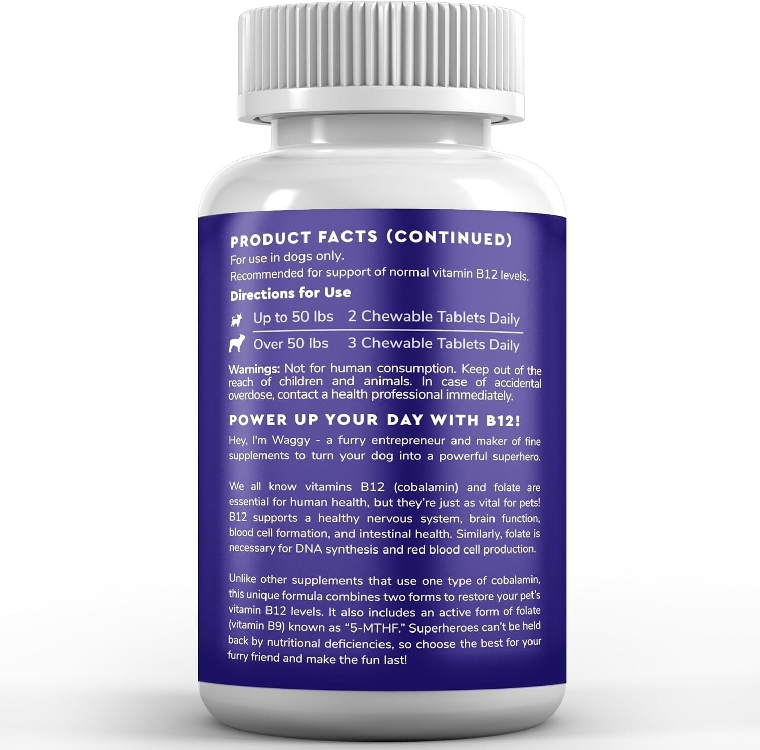 B12 Supplement for Dogs – 90 Beef Flavored Chewables