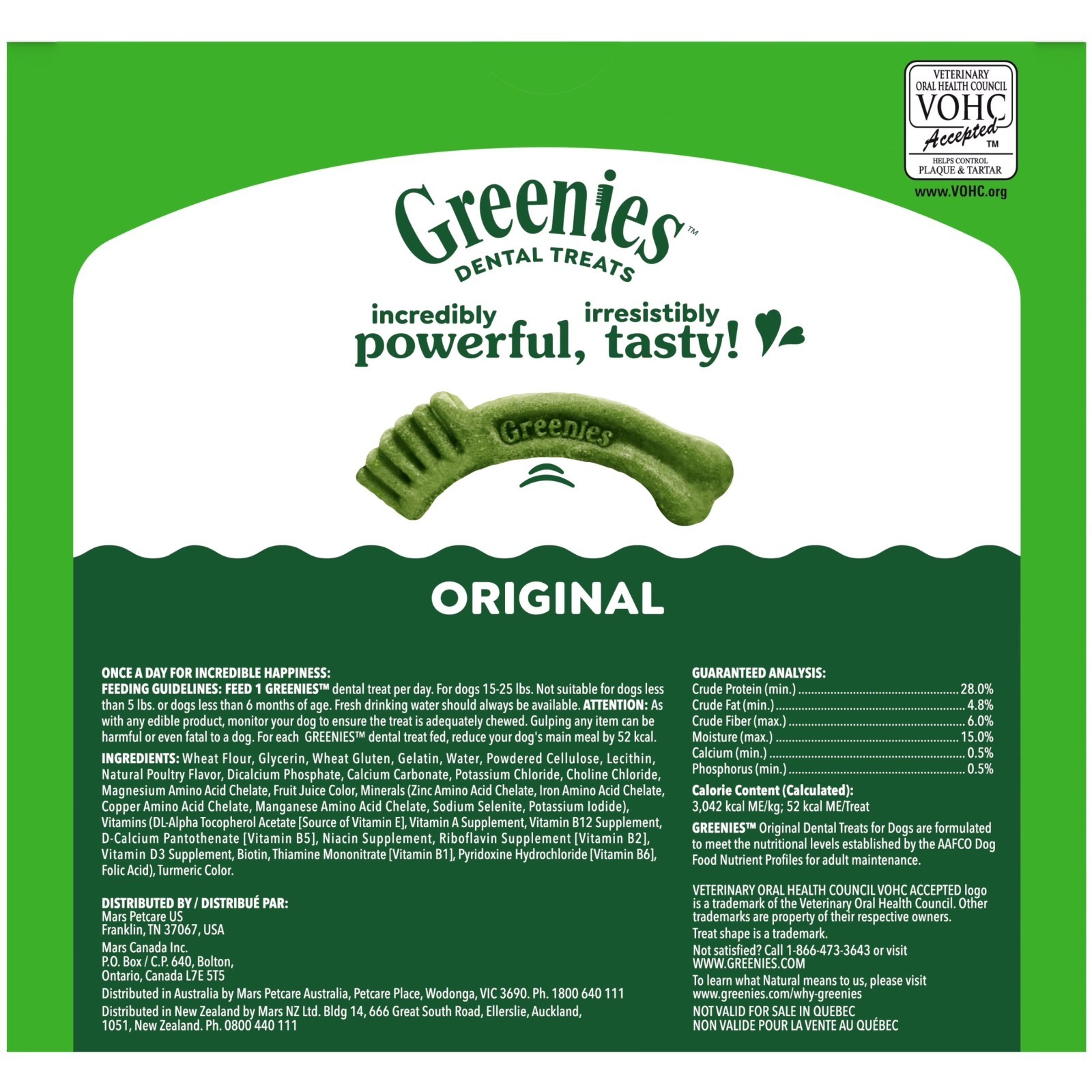 Greenies Original Petite Dental Dog Treats for Adult Dogs, 36 oz Bag, 60 Count