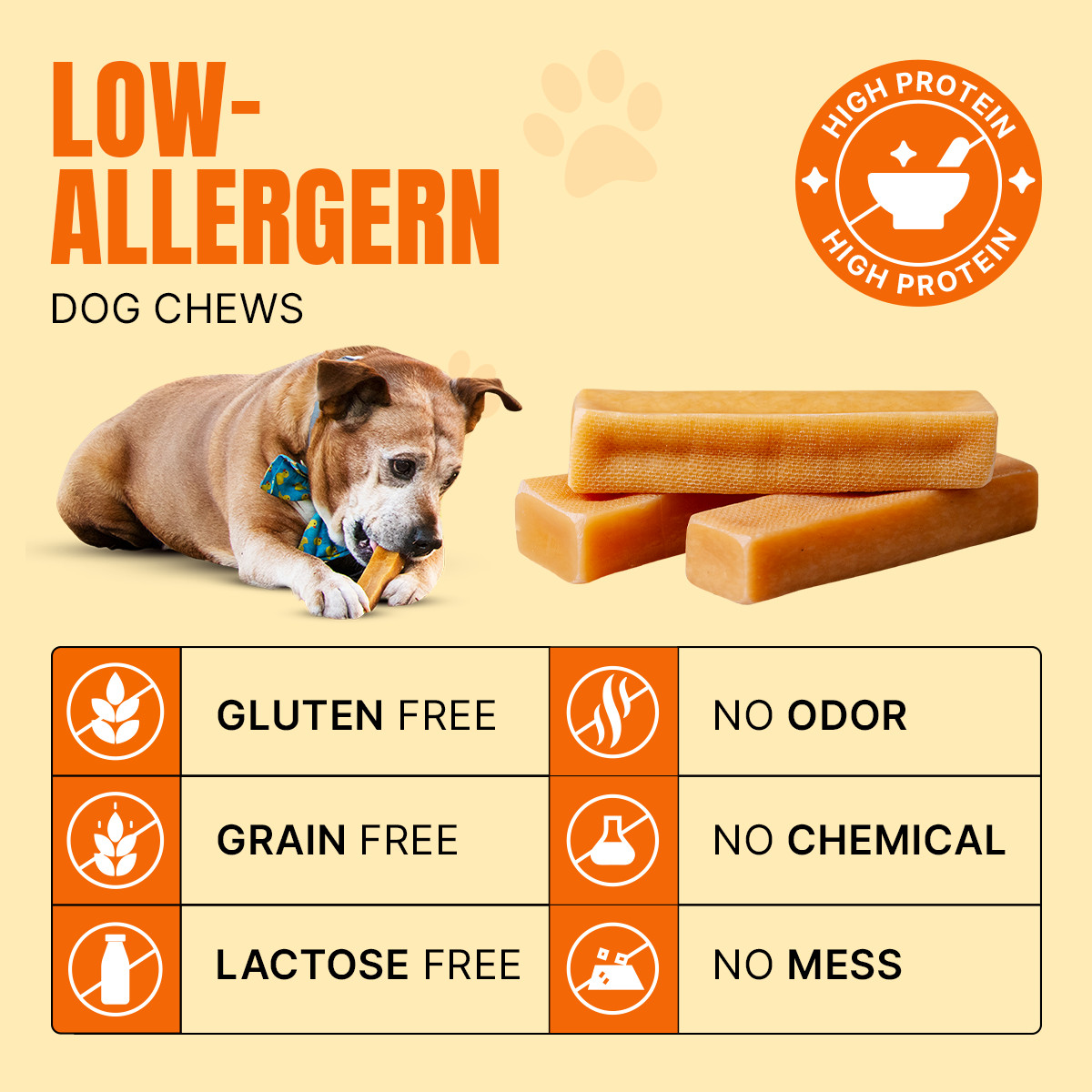 3 lbs HIMALAYAN YAK Cheese CHEW for Dogs of All Size – Natural and Long Lasting