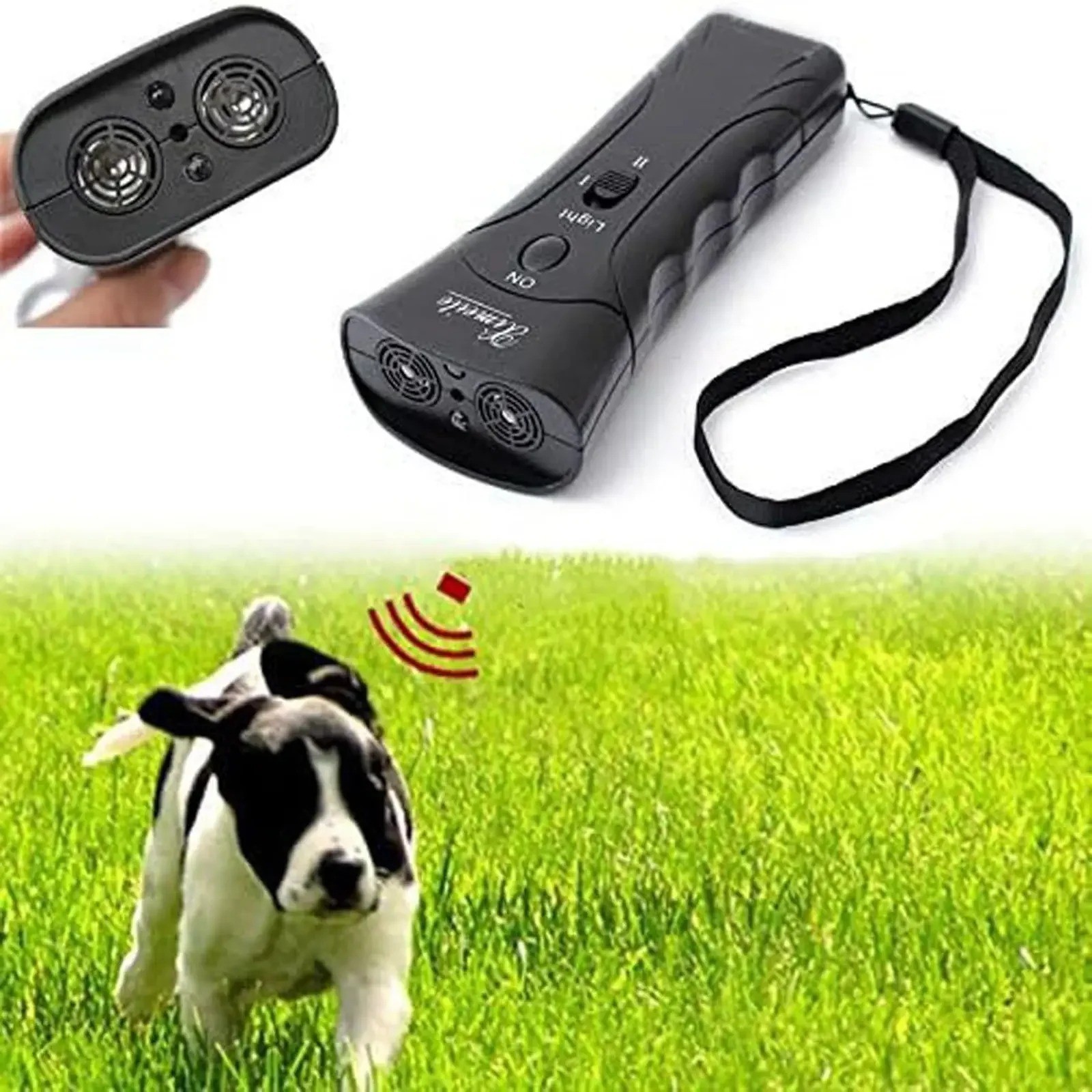 Ultrasonic Anti Dog Barking Device Pet Trainer LED Light Gentle Chaser Style