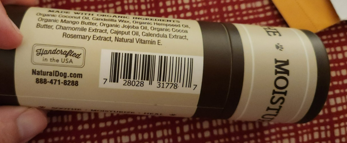 Natural Dog Co. Skin Soother Organic, All-Natural Healing Balm Stick 2 oz. NEW