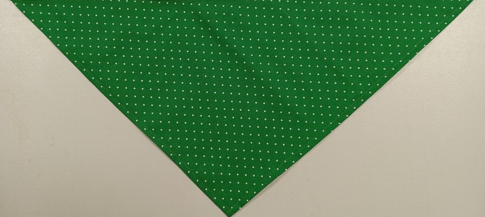 Dog Bandana/Scarf Tie On, Green, White, Dots, XS, S, M, L