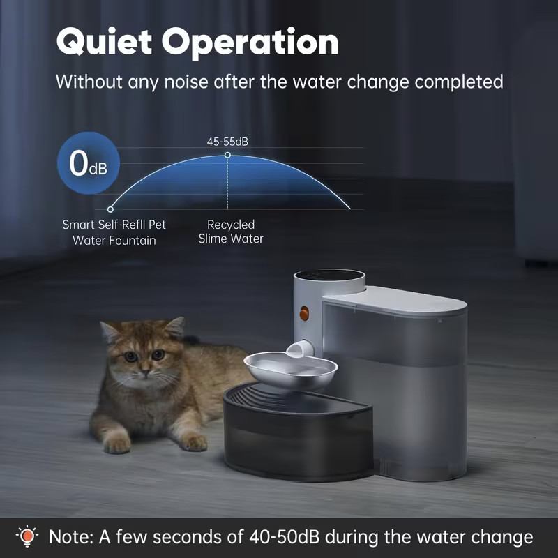Pet Water Fountain 3.5L ,For Cat or Dog Gravity Automatic Water Dispenser Timer