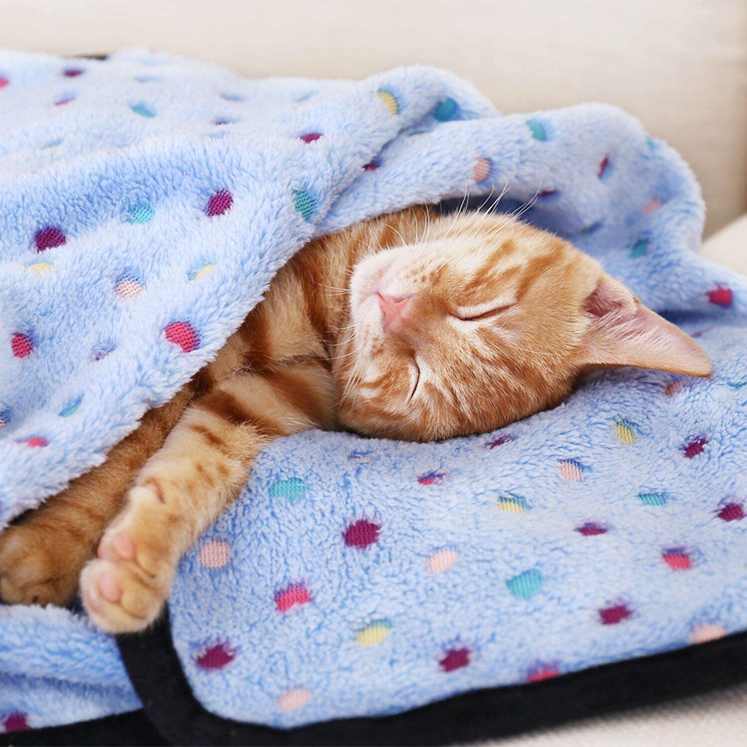 S Cute Lovely Puppy Cat Pet Dog Blanket Soft Mat Pad Bed Cover Flannel Throws