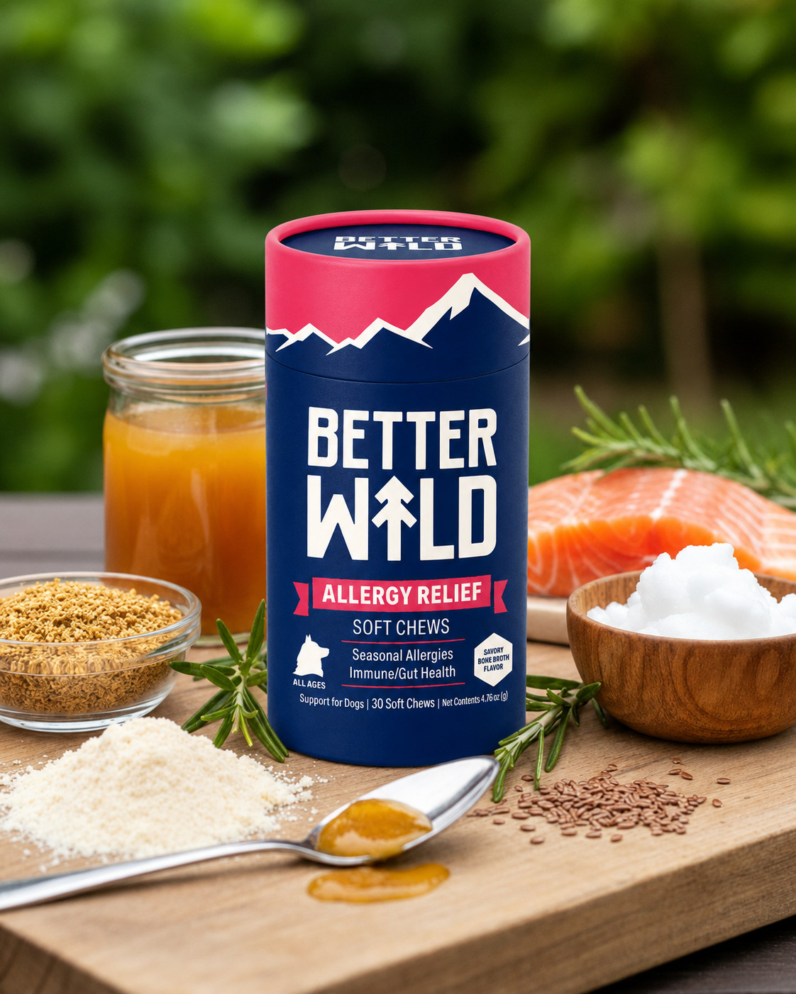 Better Wild Dog Allergy Relief Soft Chews Skin Itching Scratching 30ct