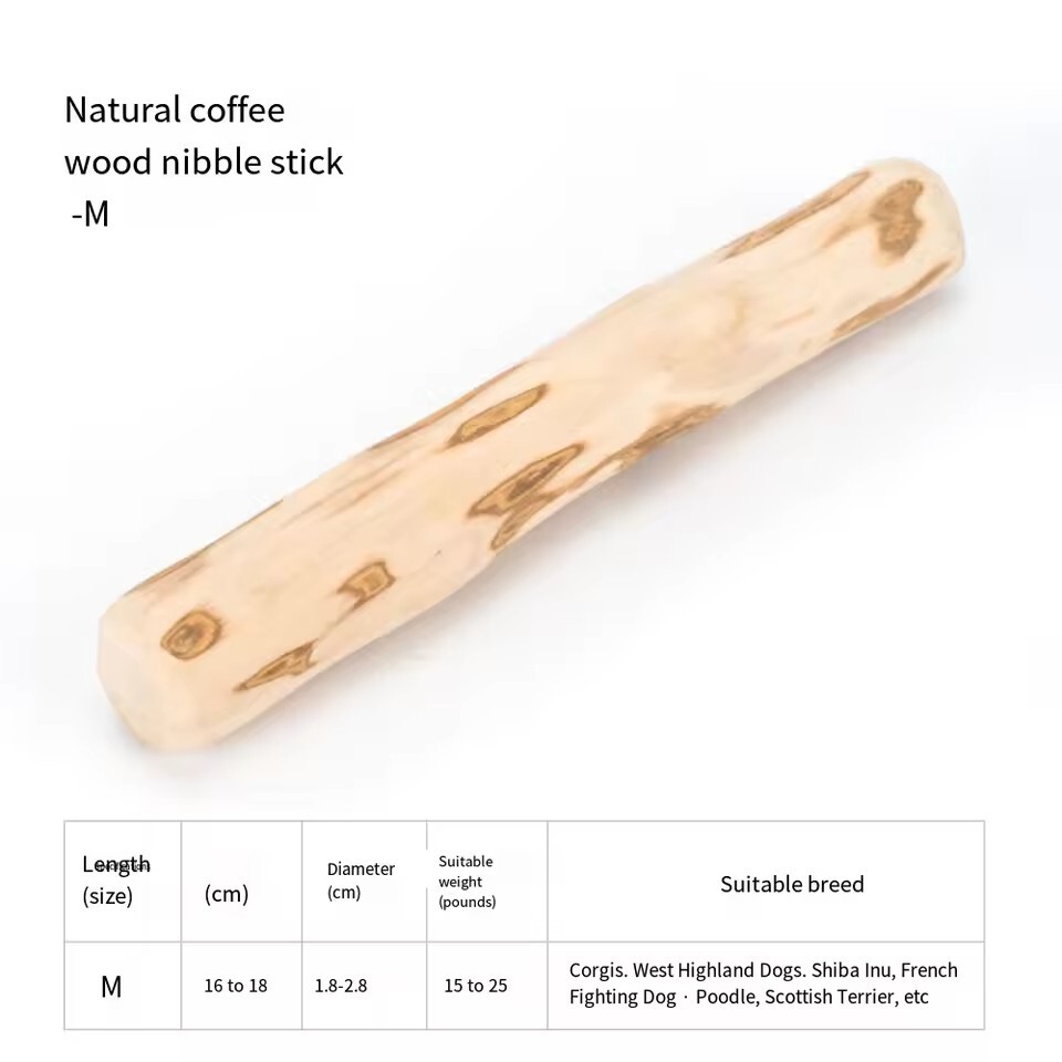 FZCSPEED Coffee Wood Dog Chew Stick – Natural, Safe & Durable for Teeth & Stress