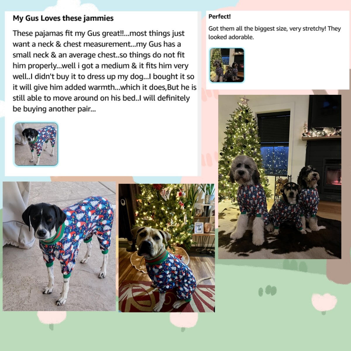 LovinPet Dog Pet Pitbull Pajamas Christmas Holiday Costume Pullover Outfit Shirt