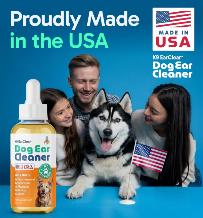 Ear Clear, Natural Dog Ear Cleaner and Infection Treatment for Dogs, Dog Drops
