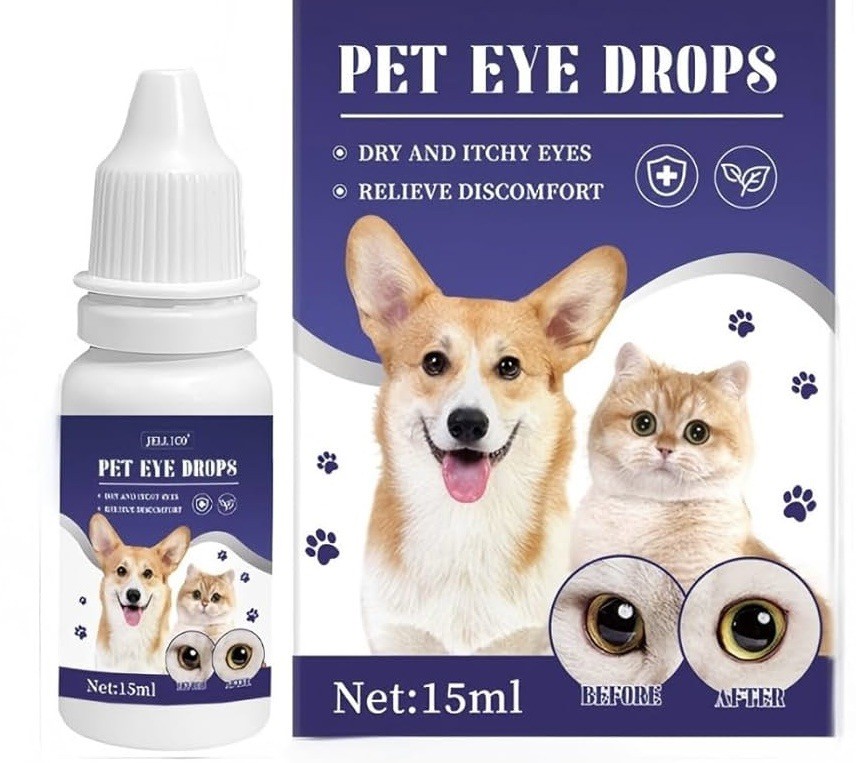 Stop Eye Itching & Discharge! Dog/Cat Eye Drops for Infection Care 15ml NEW