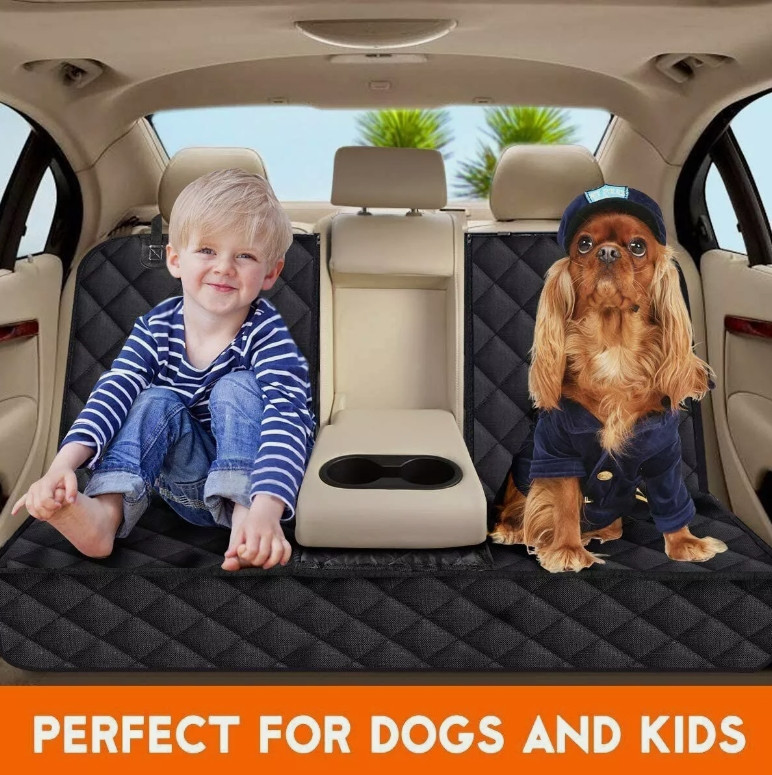 Dog Seat Cover Hammock for Back Seat Durable Waterproof Car Truck Suv Seatbelt