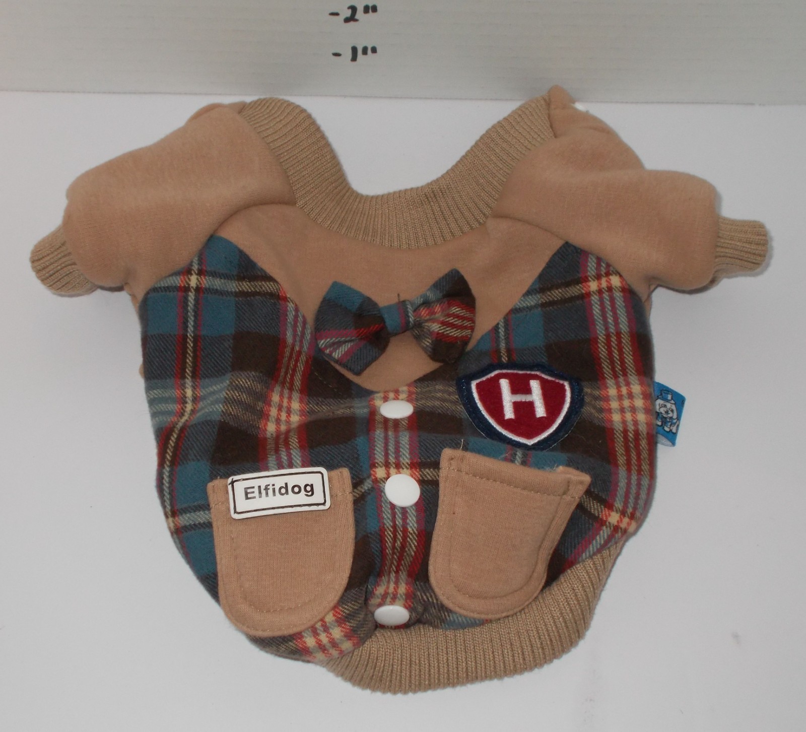 Elfidog Christmas XMAS Dog Elf outfit size XS xtra small Brown Red white