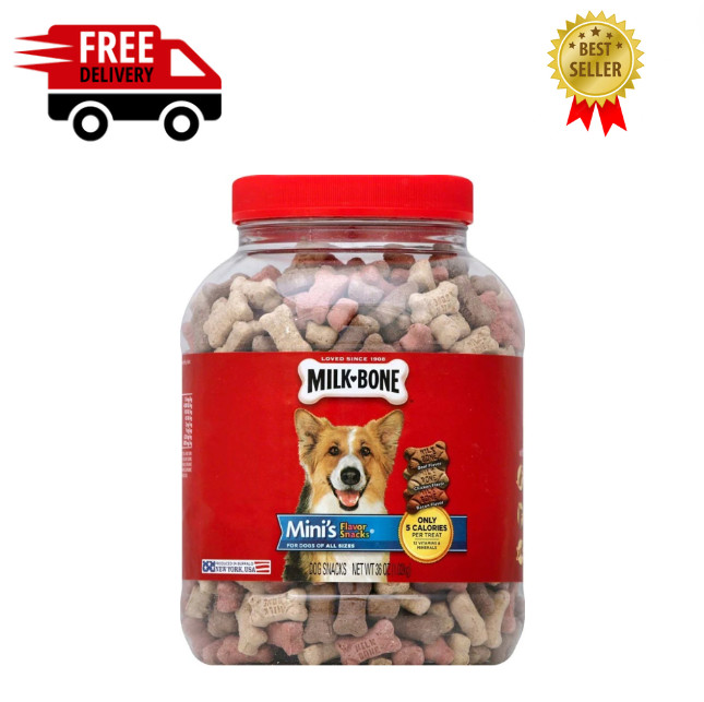 Milk-Bone Mini’s Flavor Snacks Dog Treats, 36 Ounce Crunchy Texture Helps Reduce