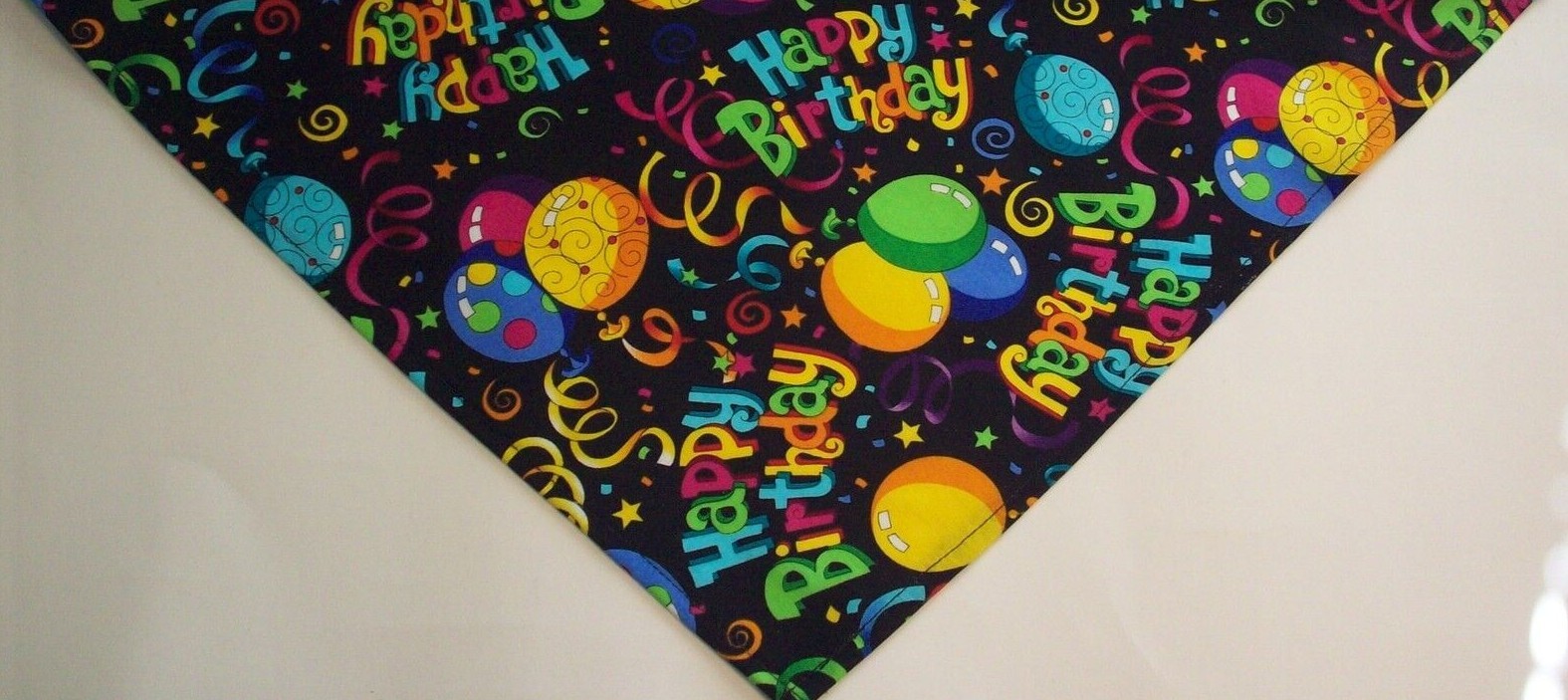 Dog Bandana, Scarf, Tie On, Happy Birthday, XS, S, M, L, XL
