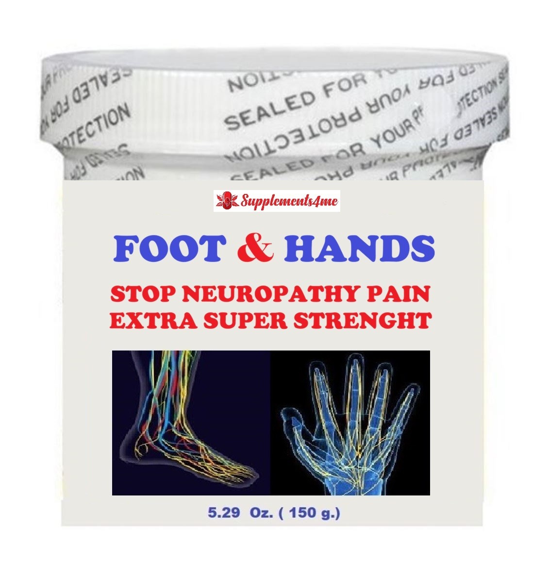 POWERFUL HERBS FOR FOOT & HAND PAIN CREAM FOR WOMEN & MEN – MADE IN USA