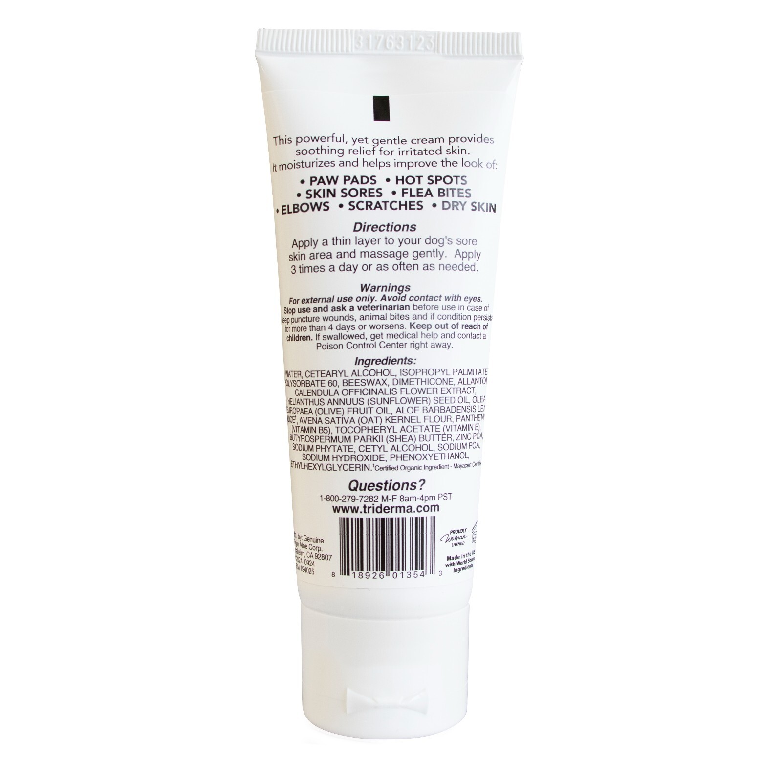 Dog Skin Care, Hot Spots, Itch Relief, Paw Pads, Dry, Cracked Elbows 2 oz