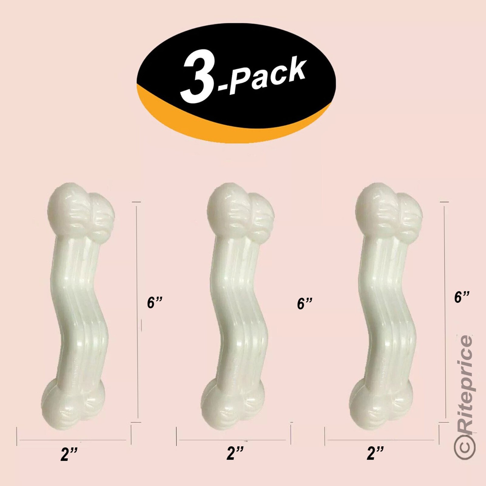 Nylabone Power Chew Flavored Durable Chew Toy for Dogs Chicken Flavor (3 Pack)
