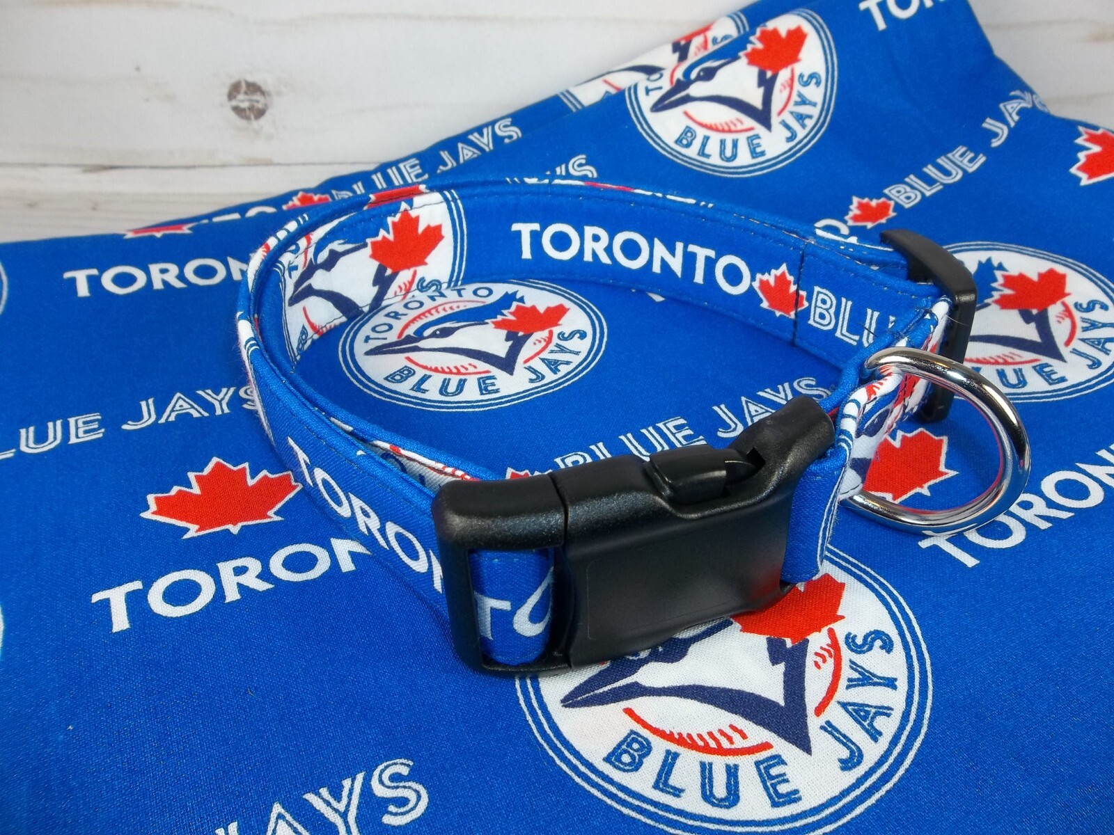 Toronto Blue Jays MLB Terri’s Dog Collar handmade adjustable fabric gameday