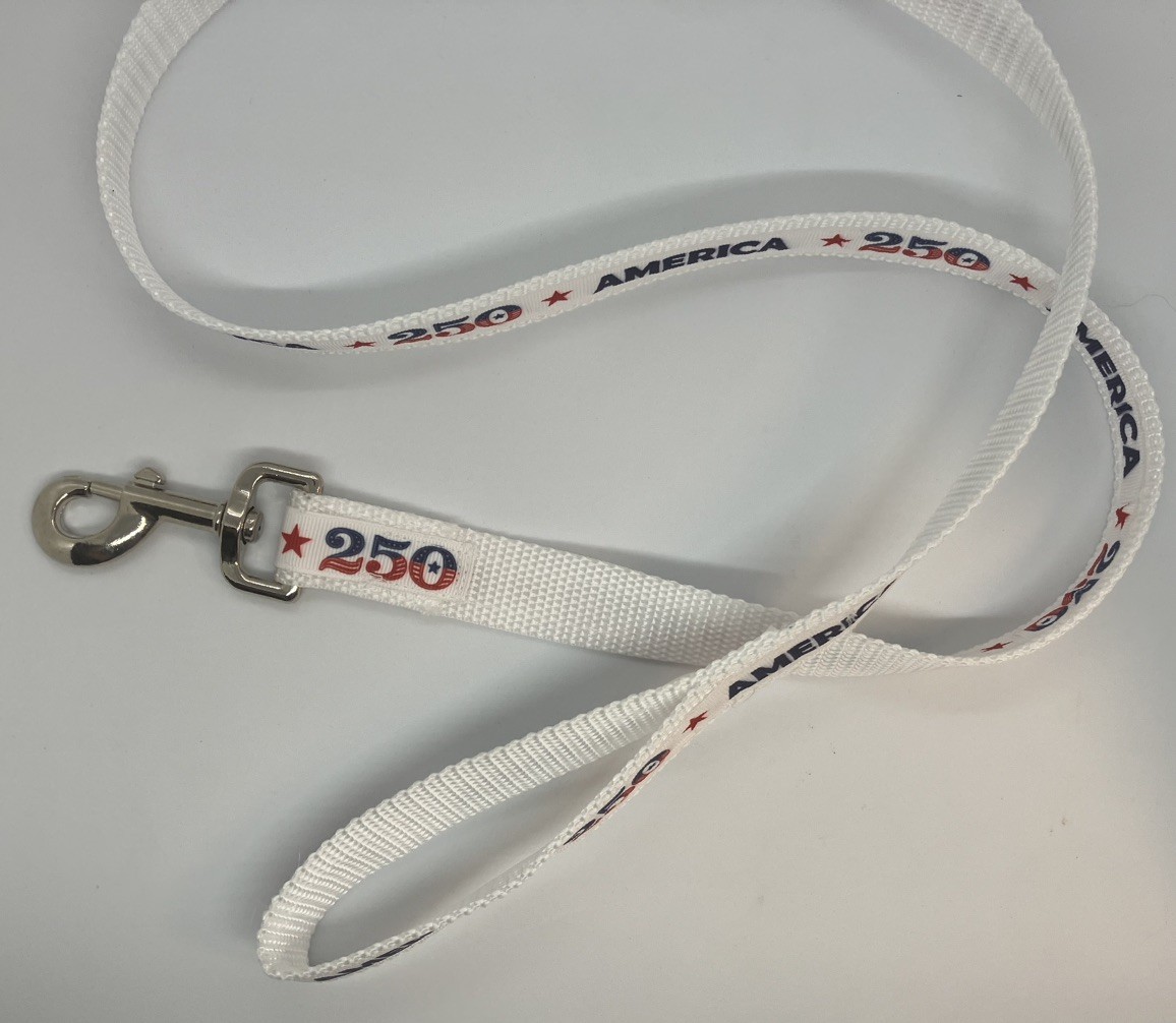 Dog Leaches/Leads Patriotic 250 America Red White Blue On White Handmade Sturdy