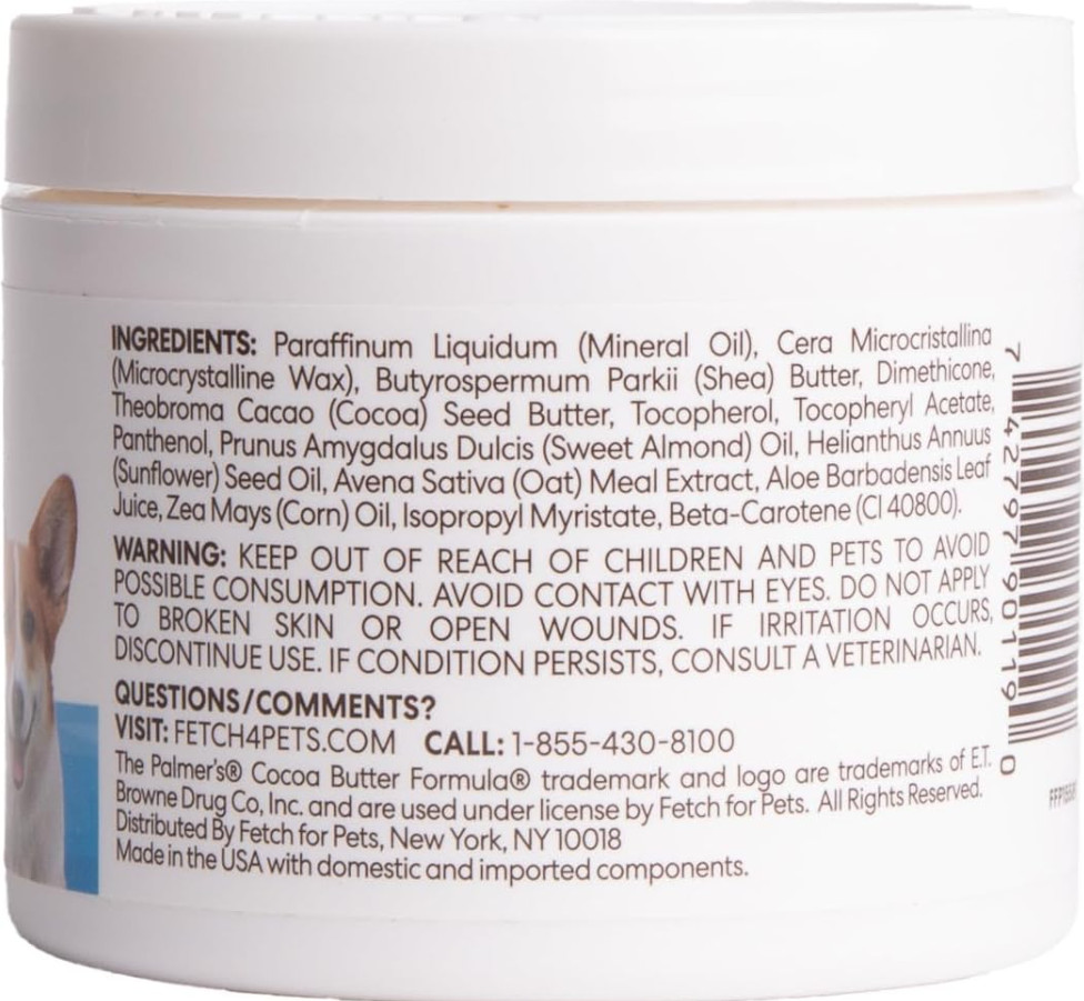 Palmer’s Dog Paw Balm & Nose Moisturizer Cocoa Butter Vitamin E Dry Cracked Paws