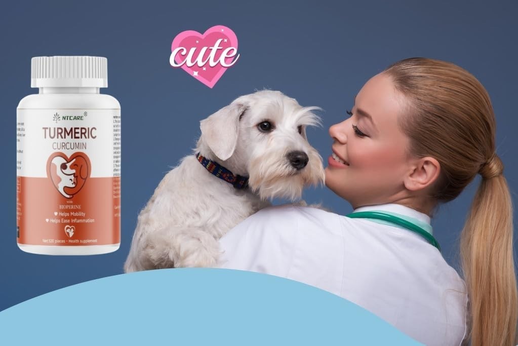 Turmeric for Dogs Anti Inflammatory Pain Relief -Dog Pain Relief-120 Chewable Ta