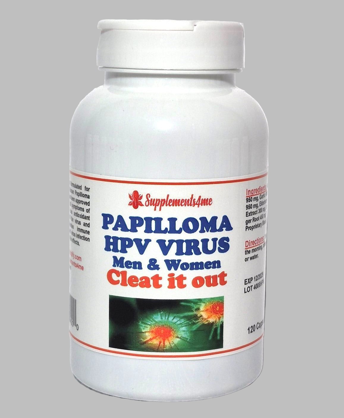 NATURAL HERBS FOR PAPILLOMA WOMEN & MEN HPV VIRUS – 120 CAPS – MADE IN USA