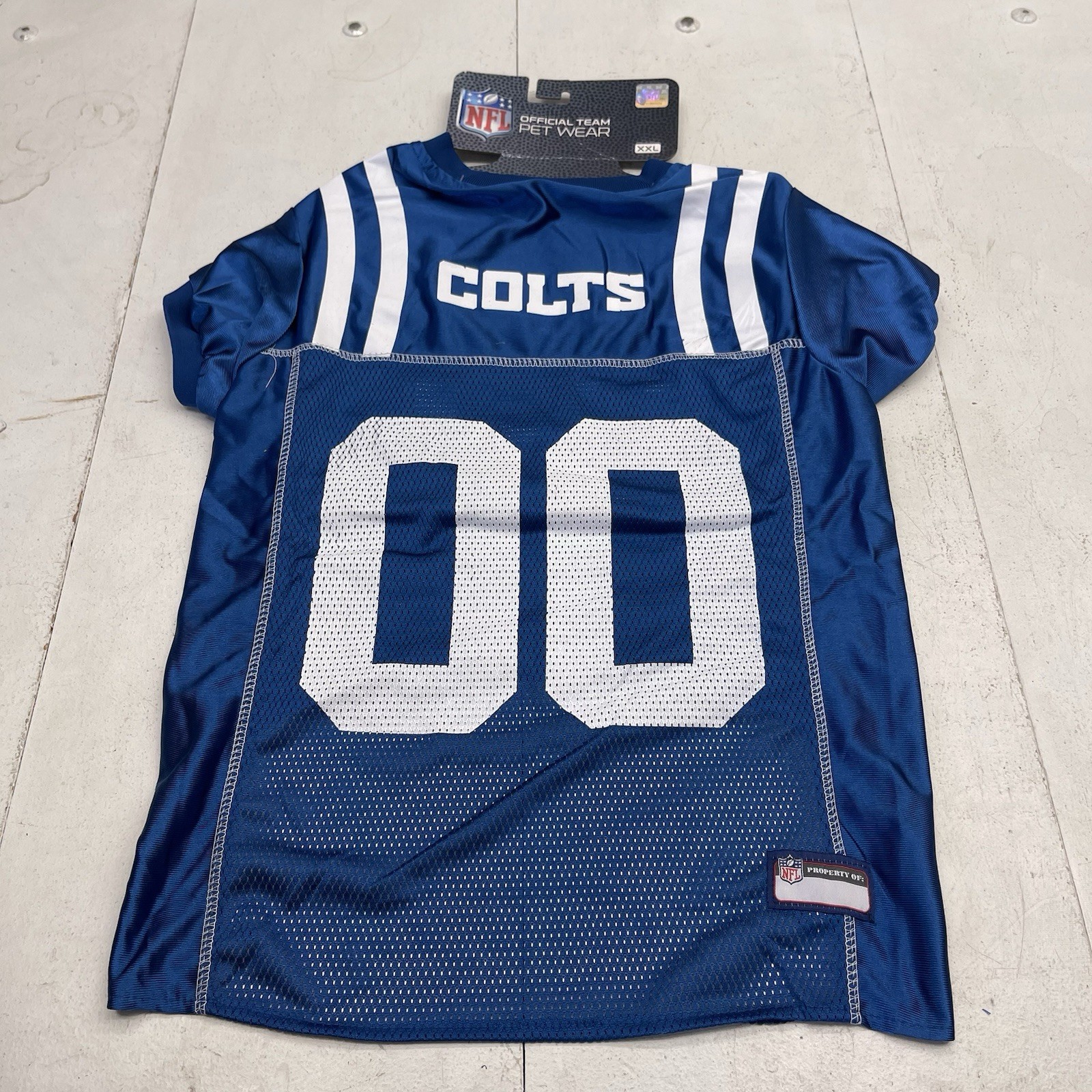 NFL Indianapolis Colts Blue Mesh Short Sleeve Pet Dog Jersey Size XXL Defects