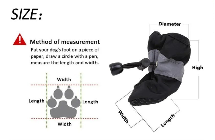 4pcs/set Waterproof Pet Dog Shoes Anti-slip Rain Boots Footwear for Small Cats D
