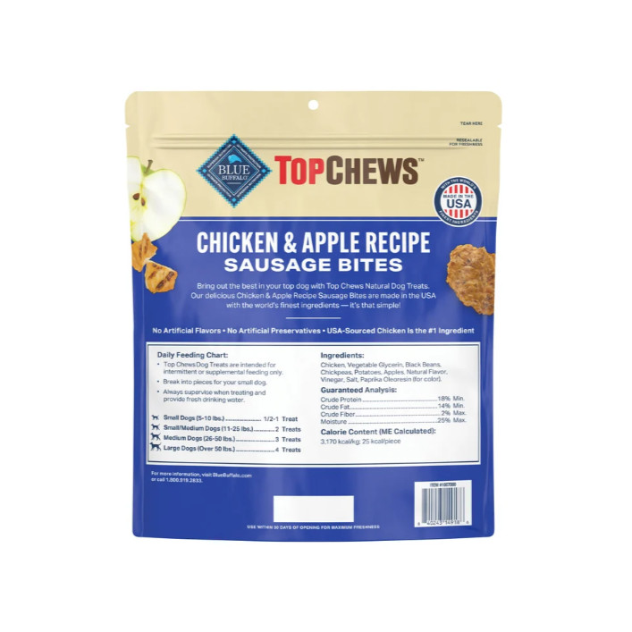 Top Chews Chicken & Apple Recipe 100% Natural Dog Treats, 40 Ounce