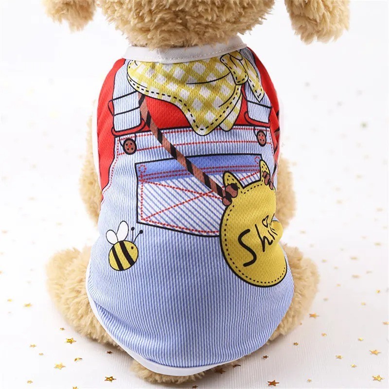 Summer T-Shirt For Small Pet Dog Clothes Cartoon Clothing Puppy Dogs Soft Vests