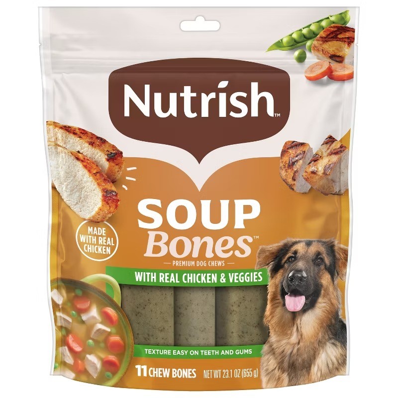 Soup Bones Real Chicken And Veggies Dog Treats – 23.1oz/11ct