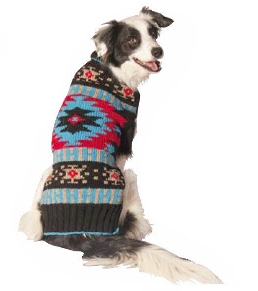 Black Southwest Shawl Dog Sweater Chilly Dog Hand Knit Wool XXS-XXXL Pet Puppy
