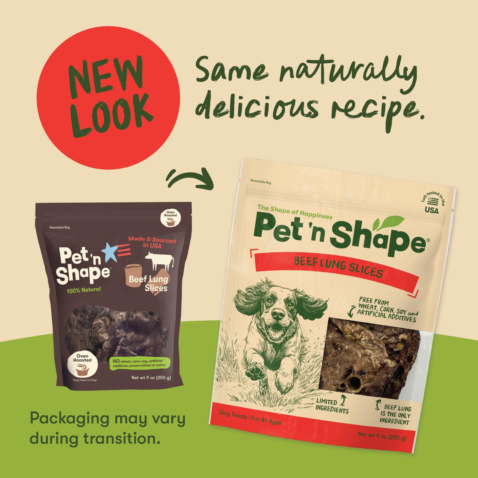 Pet ‘n Shape Beef Lung Dog Treats – Made and 9 Ounce (Pack of 1), Brown