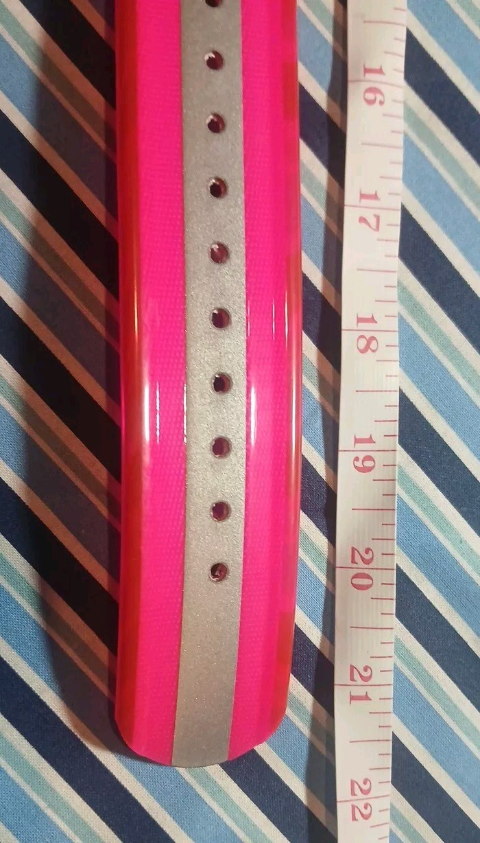 1 1/2″ Wide X 20 ” Long At Last Hole Dog Collar HOT PINK REFLECTIVE New Item.